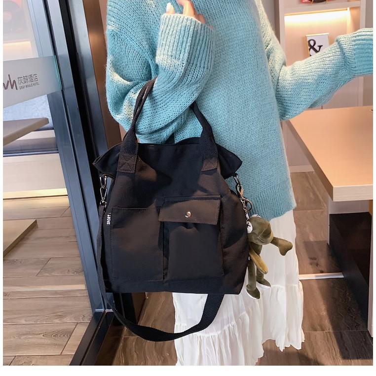 新款韓版百搭帆布托特包 斜挎帆布包 斜背包 單肩包 側背包 大包包 肩背包 托特包 斜挎包-細節圖4