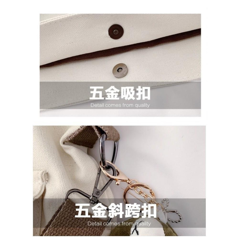 新款韓版百搭帆布托特包 斜挎帆布包 斜背包 單肩包 側背包 大包包 肩背包 托特包 斜挎包-細節圖7