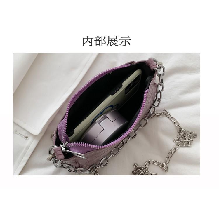 ins超火小包包 新款潮百搭鏈條小方包 韓版單肩chic鏈條斜挎包 斜背包 側背包 單肩包 外出小包包-細節圖6