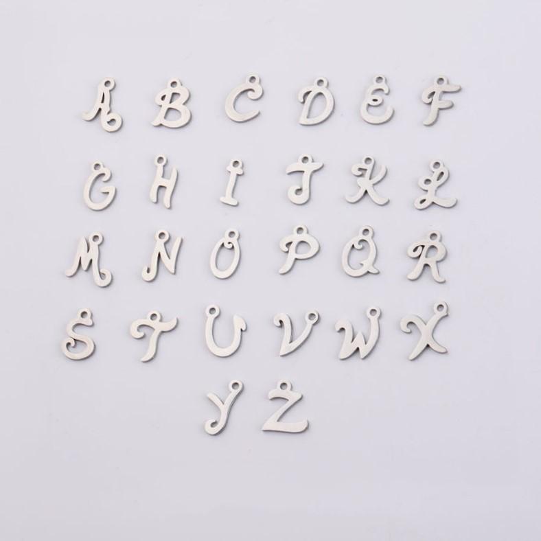 大寫寫 英文字母項鍊 白鋼*鋼色 26英文字母項鍊 不易過敏 可碰水-細節圖3