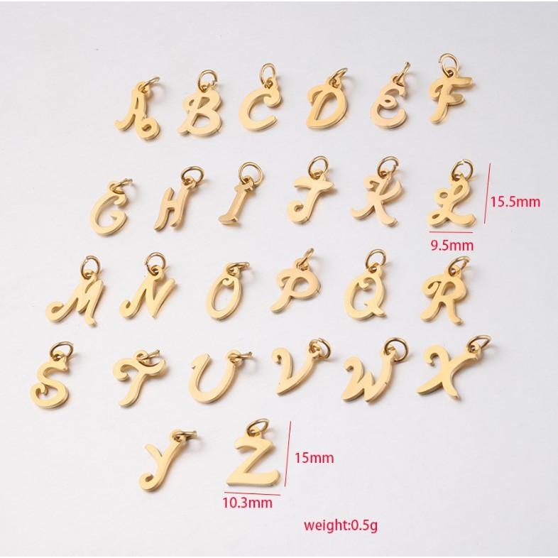 大寫寫 英文字母項鍊 白鋼*鋼色 26英文字母項鍊 不易過敏 可碰水-細節圖4