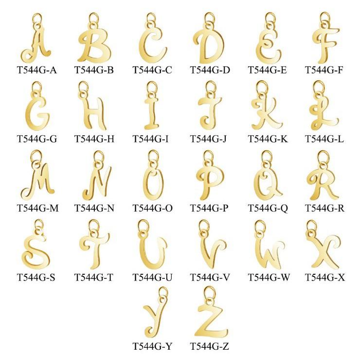 大寫寫 英文字母項鍊 白鋼*鋼色 26英文字母項鍊 不易過敏 可碰水-細節圖5