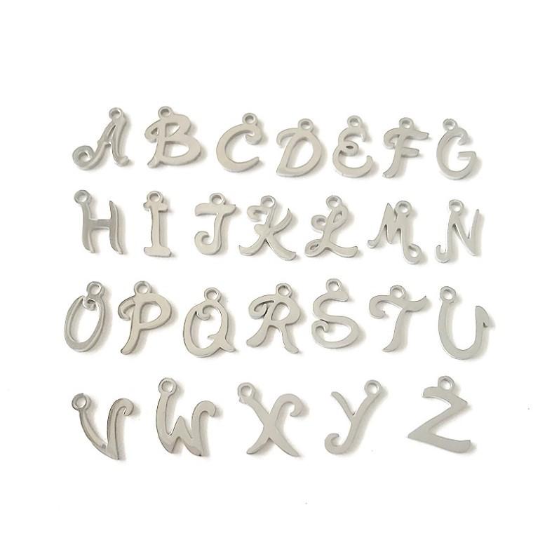 大寫寫 英文字母項鍊 白鋼*鋼色 26英文字母項鍊 不易過敏 可碰水-細節圖6