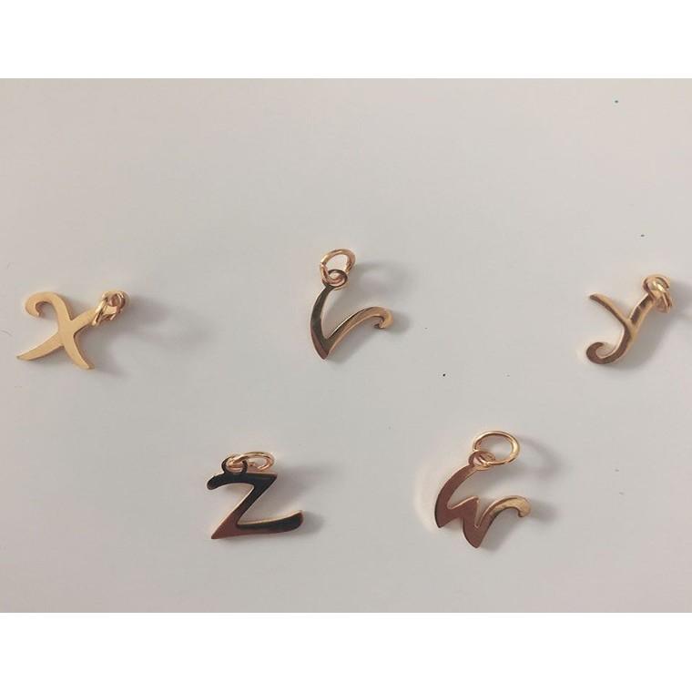 大寫寫 英文字母項鍊 白鋼*鋼色 26英文字母項鍊 不易過敏 可碰水-細節圖8