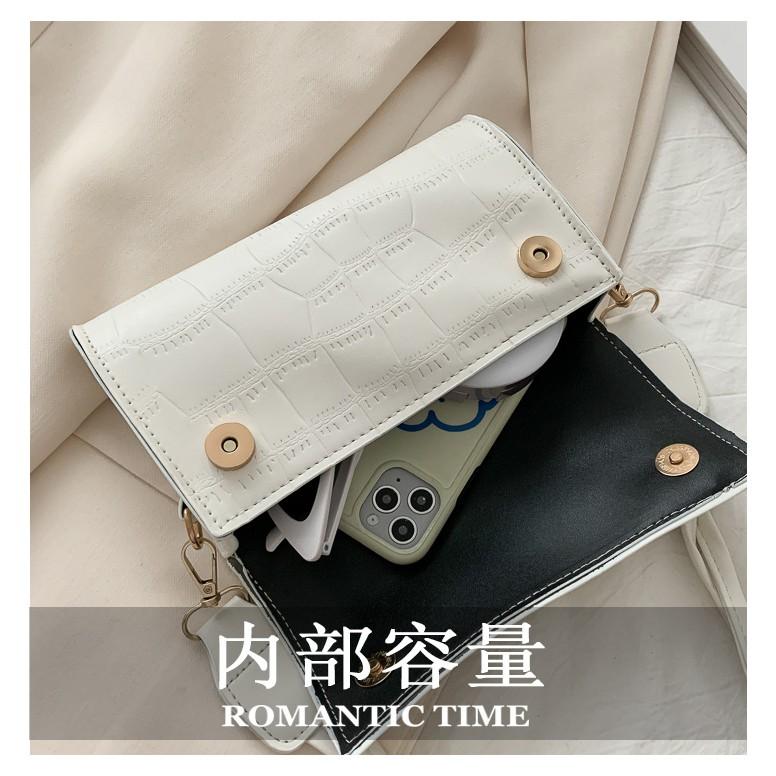 chic包包 鱷魚紋小方包 腋下包 手機包 法棍包 百搭單肩包  斜挎包 側肩包 外出小方包 xm8629-細節圖7