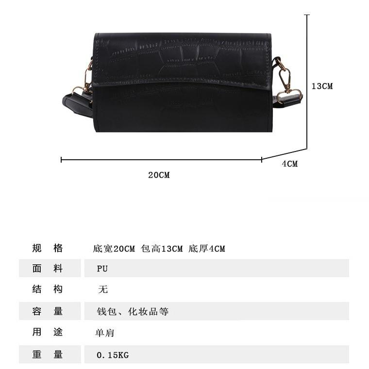 chic包包 鱷魚紋小方包 腋下包 手機包 法棍包 百搭單肩包  斜挎包 側肩包 外出小方包 xm8629-細節圖9