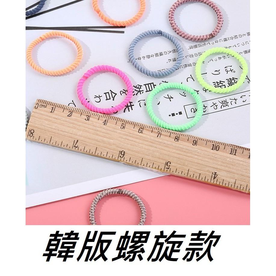 👑韓版 馬卡龍髮圈 髮飾 絲帶髮圈 螺旋髮圈 絲帶髮圈 束髮圈 束髮帶  拚色麻花髮圈-細節圖9