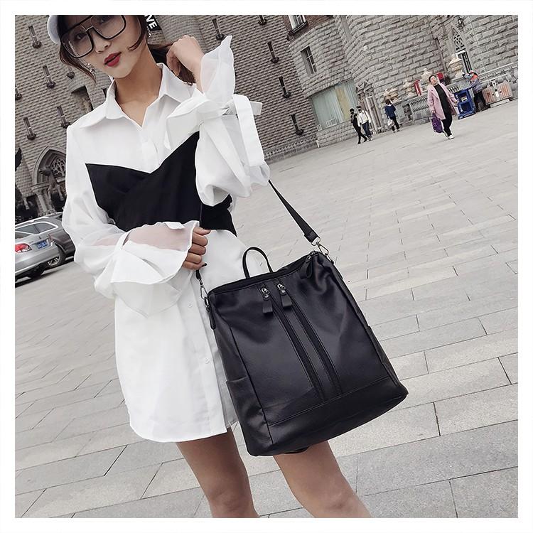 🎉復古防水單肩背包 韓款簡約後背包 2用肩背包 肩背手提2用包 雙肩包 手提包 休閒背包 旅行背包-細節圖3