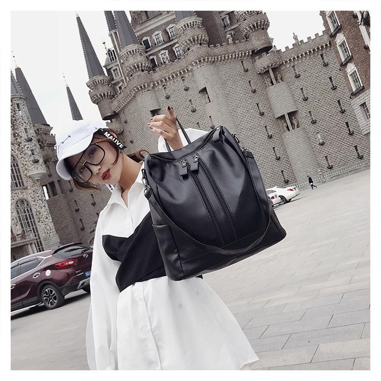 🎉復古防水單肩背包 韓款簡約後背包 2用肩背包 肩背手提2用包 雙肩包 手提包 休閒背包 旅行背包-細節圖4