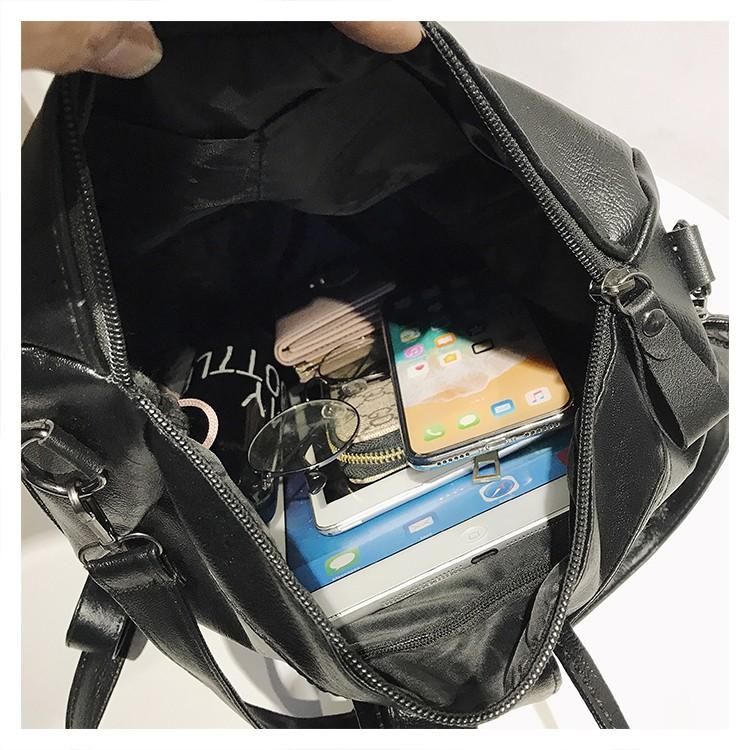 🎉復古防水單肩背包 韓款簡約後背包 2用肩背包 肩背手提2用包 雙肩包 手提包 休閒背包 旅行背包-細節圖5