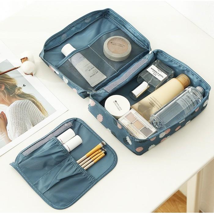 韓款 旅行化妝包 旅行用大容量化妝包 挺立收納包 多功能旅行收納包 內層多收納包-細節圖2