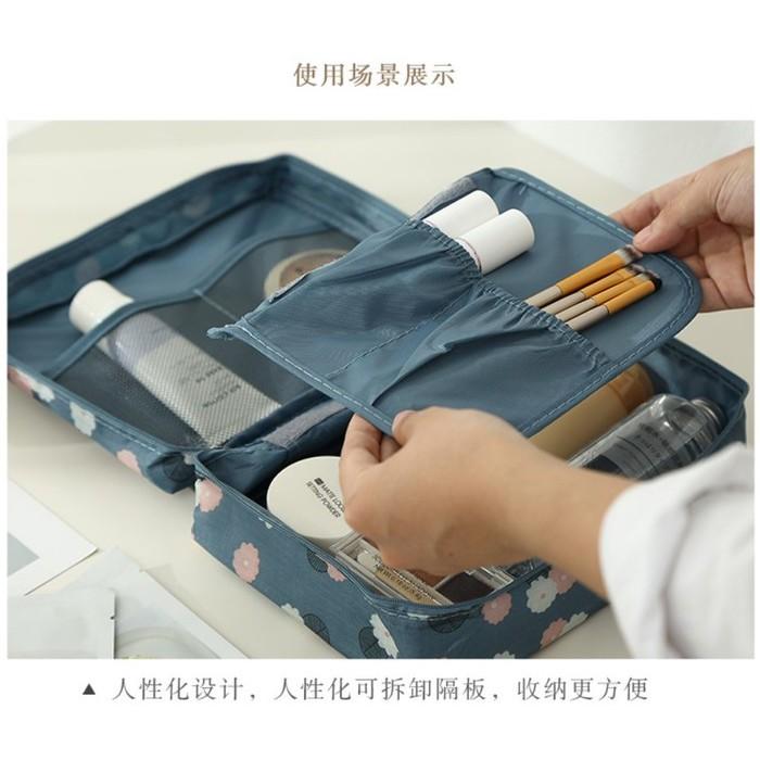 韓款 旅行化妝包 旅行用大容量化妝包 挺立收納包 多功能旅行收納包 內層多收納包-細節圖5