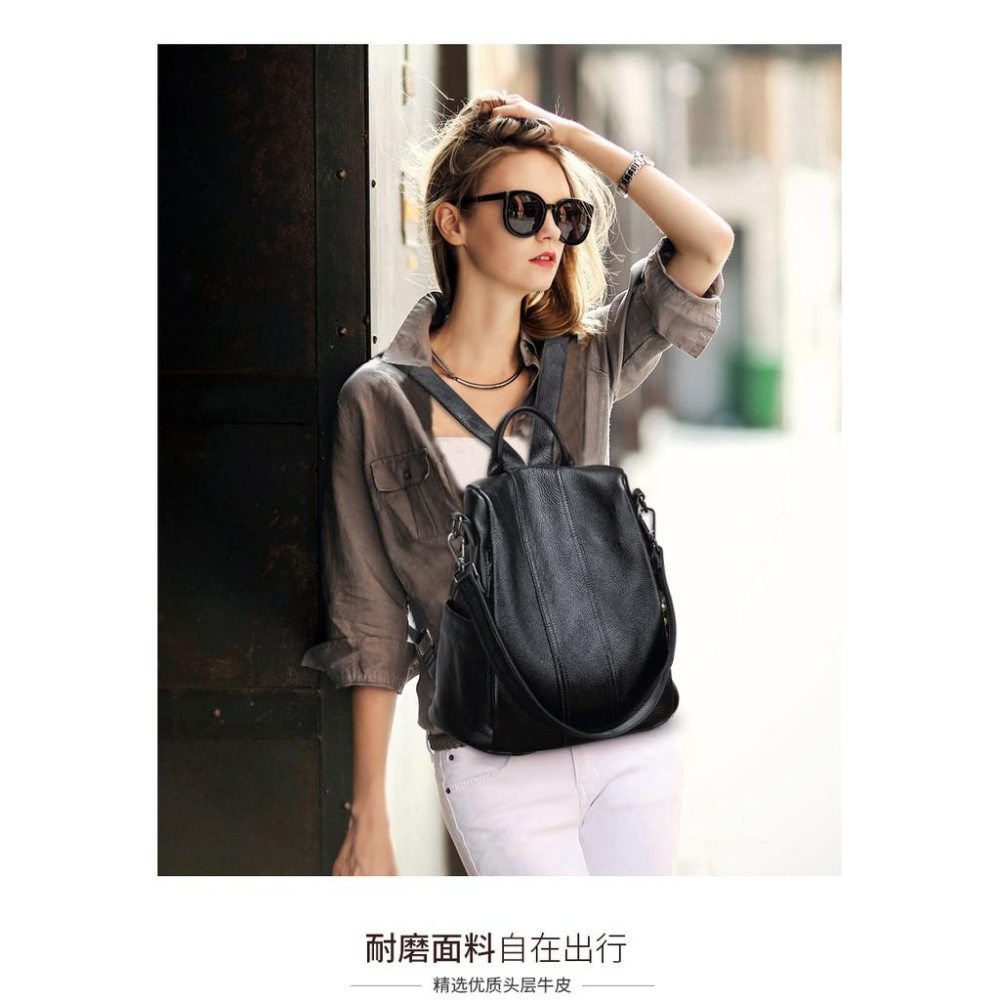 防水防盜雙肩包 後置拉鏈 背包 防盜兩用側背包 後背包 2用背包 旅行背包 防水雙肩包 HQ-S002-細節圖3