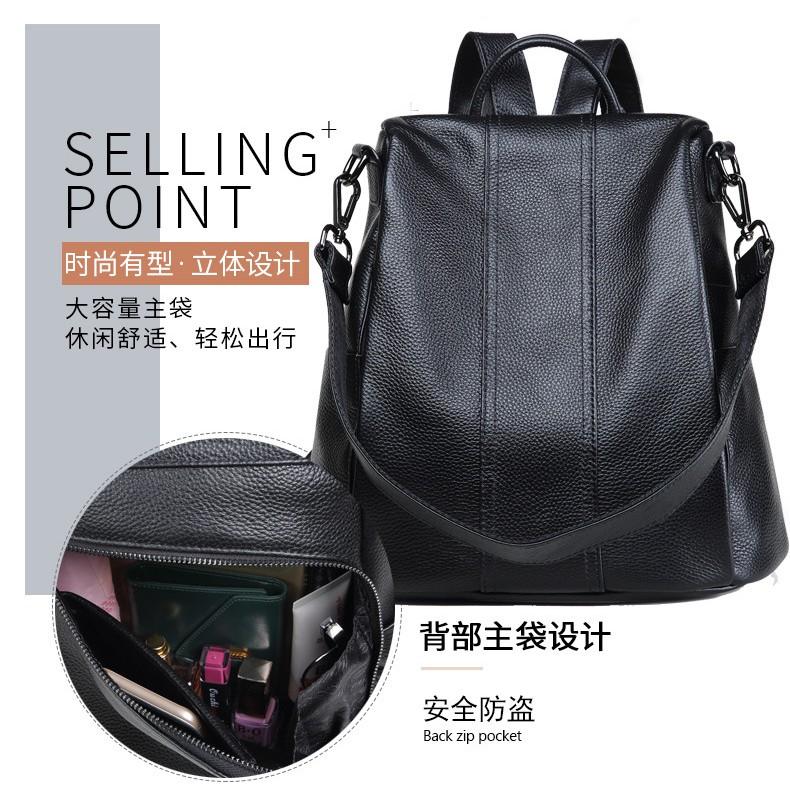 防水防盜雙肩包 後置拉鏈 背包 防盜兩用側背包 後背包 2用背包 旅行背包 防水雙肩包 HQ-S002-細節圖5