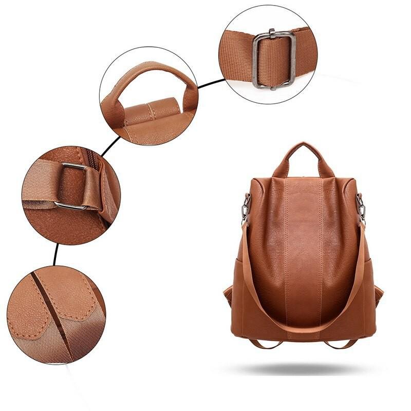 防水防盜雙肩包 後置拉鏈 背包 防盜兩用側背包 後背包 2用背包 旅行背包 防水雙肩包 HQ-S002-細節圖8