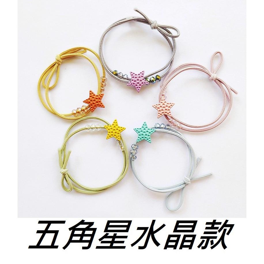 🎀韓式 小兔子水晶髮圈 五角星水晶髮圈 LOVE水晶髮圈 水晶髮圈 髮飾 束髮圈 束髮帶-細節圖4