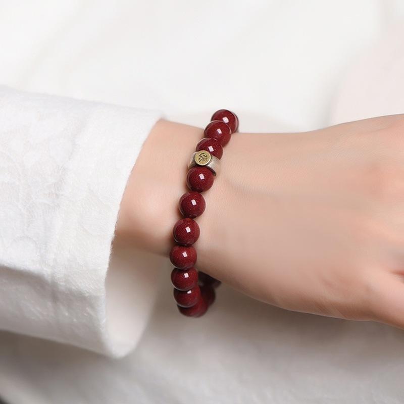 💥烘爐地過爐💥12生肖硃砂轉運珠手串 本命年硃砂手環 生肖守護神 本命佛硃砂手鍊 招財開運手鍊 轉運硃砂手鍊-細節圖9