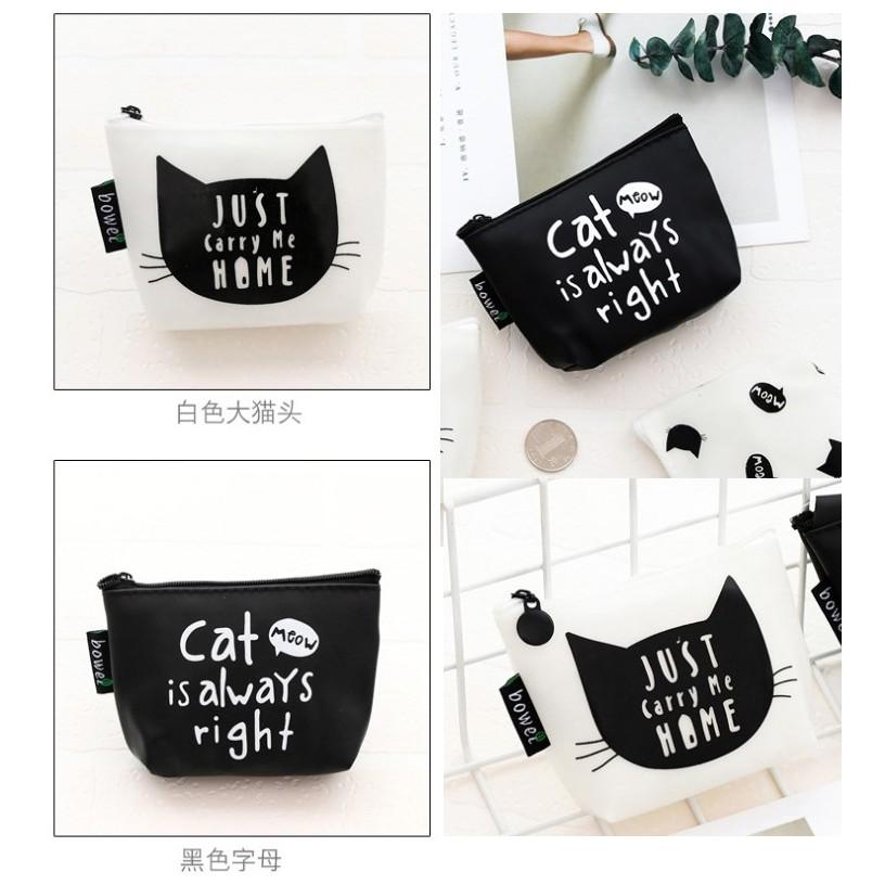 韓版~喵喵零錢包可愛貓咪果凍零錢包 貓咪錢包 cat小錢包 收納包 鑰匙包 化妝包-細節圖8