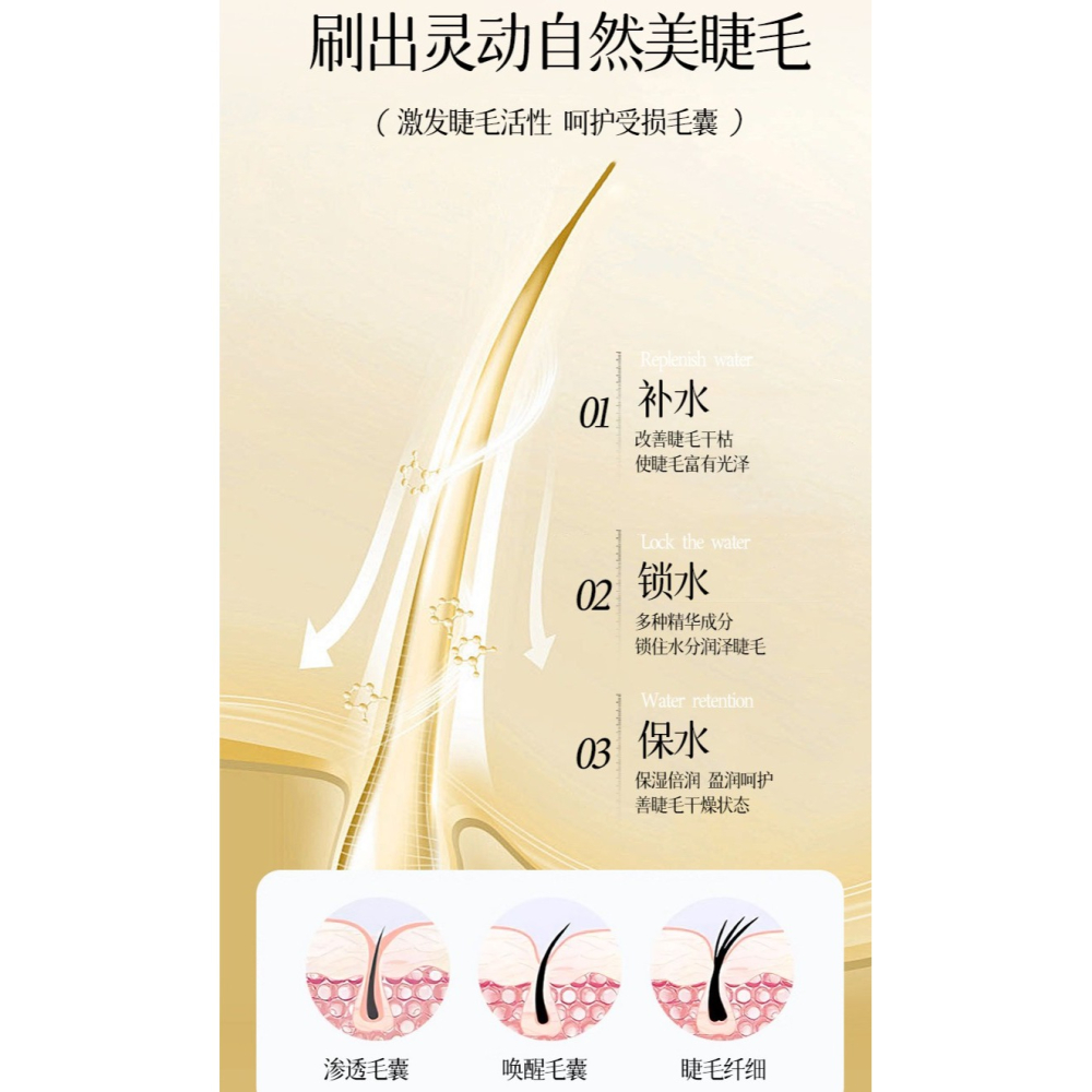 睫毛精華液8ML 修護睫毛 睫毛滋養液 睫毛眉毛滋養液 髮際線 鬢角可用 睫毛營養液-細節圖4