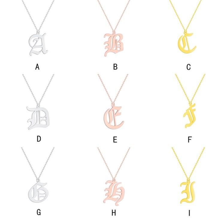 26英文字母白鋼玫瑰金手鍊 復古英文字母手鍊 26字母手鍊 玫瑰金古英文字母手鍊 生日禮物26英文字母手鍊-細節圖4