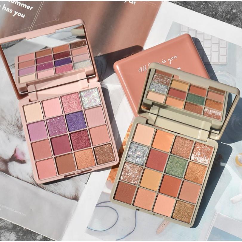 ✨糖果眼影盤 16色眼影盤 16色眼影 閃粉亮片 眼影盤 珠光啞光 亮片眼影 軟糯眼影-細節圖3