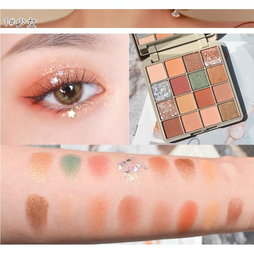 ✨糖果眼影盤 16色眼影盤 16色眼影 閃粉亮片 眼影盤 珠光啞光 亮片眼影 軟糯眼影-細節圖7