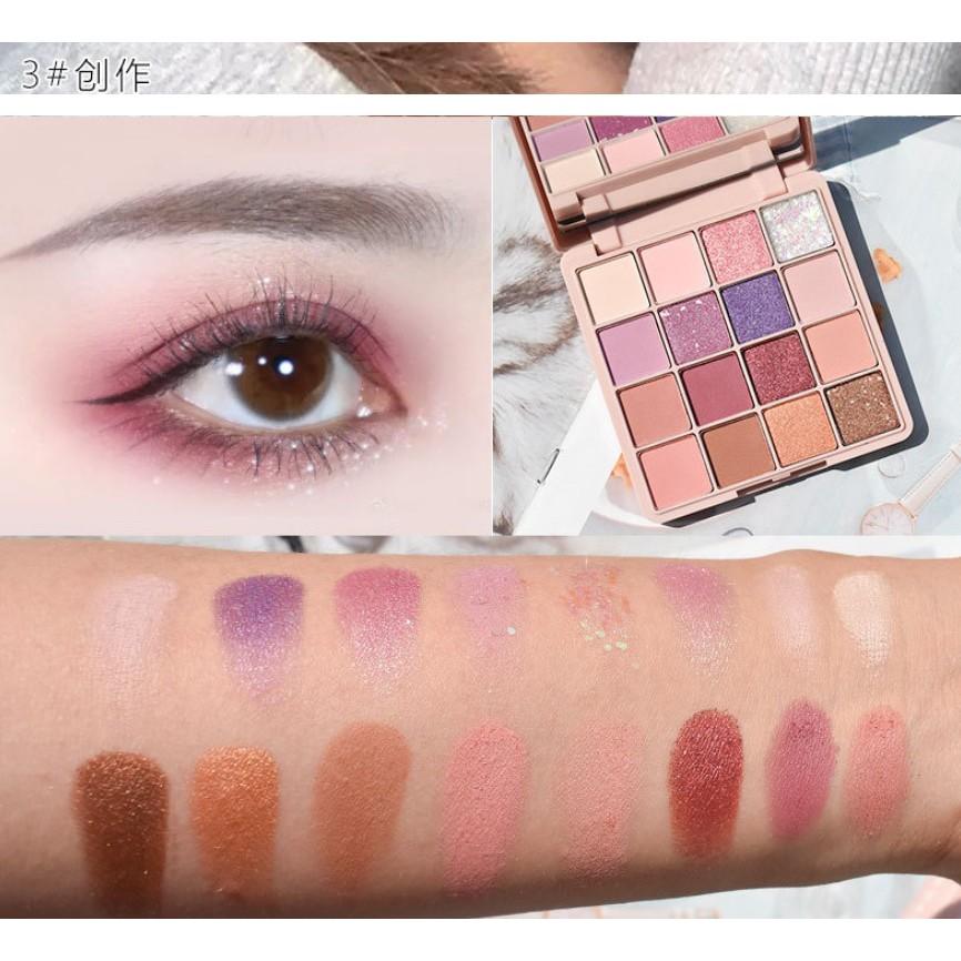 ✨糖果眼影盤 16色眼影盤 16色眼影 閃粉亮片 眼影盤 珠光啞光 亮片眼影 軟糯眼影-細節圖9