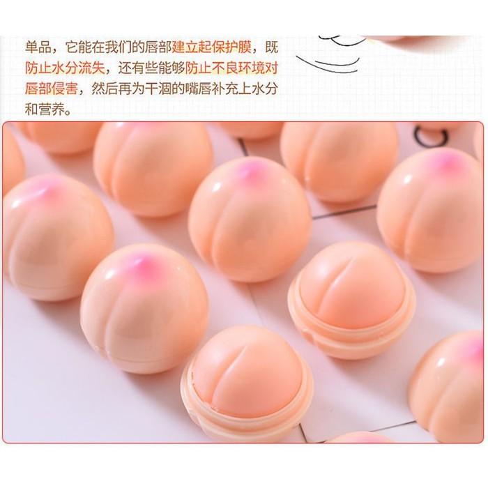 浪漫熊ROMANTIC BEAR~ 水蜜桃潤唇膏 球型水蜜桃護唇膏 桃子護唇膏 蜜桃潤唇球 潤唇口紅 潤唇膏-細節圖6