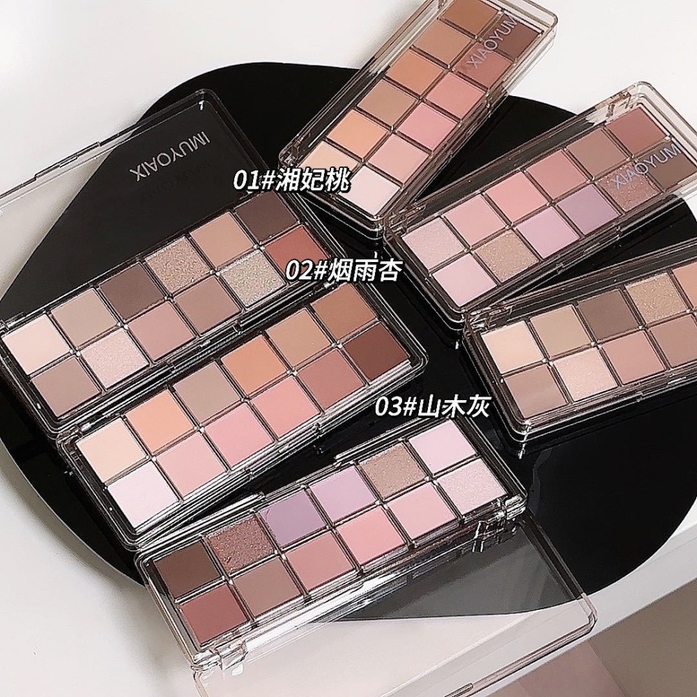 蜜芙美妝 12色眼影盤 灰粉色眼影 低飽和度 灰粉調眼影 珠光啞光 情緒框架眼影 小煙燻眼影盤 高光 腮紅 打亮-細節圖7