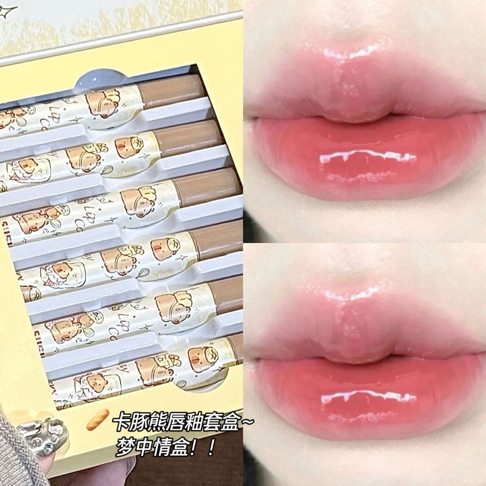 蜜芙美妝 水光鏡面唇釉 鏡面水光唇釉 水潤唇釉 水光唇蜜 果汁唇釉 唇彩 玻璃唇釉 唇膏 水光口紅 灰粉調唇釉 #卡豚熊-細節圖4