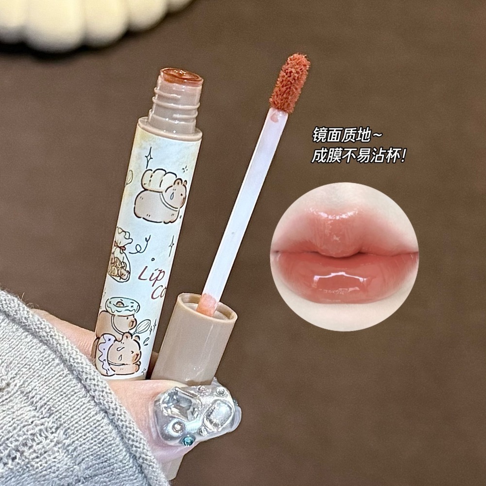 蜜芙美妝 水光鏡面唇釉 鏡面水光唇釉 水潤唇釉 水光唇蜜 果汁唇釉 唇彩 玻璃唇釉 唇膏 水光口紅 灰粉調唇釉 #卡豚熊-細節圖5