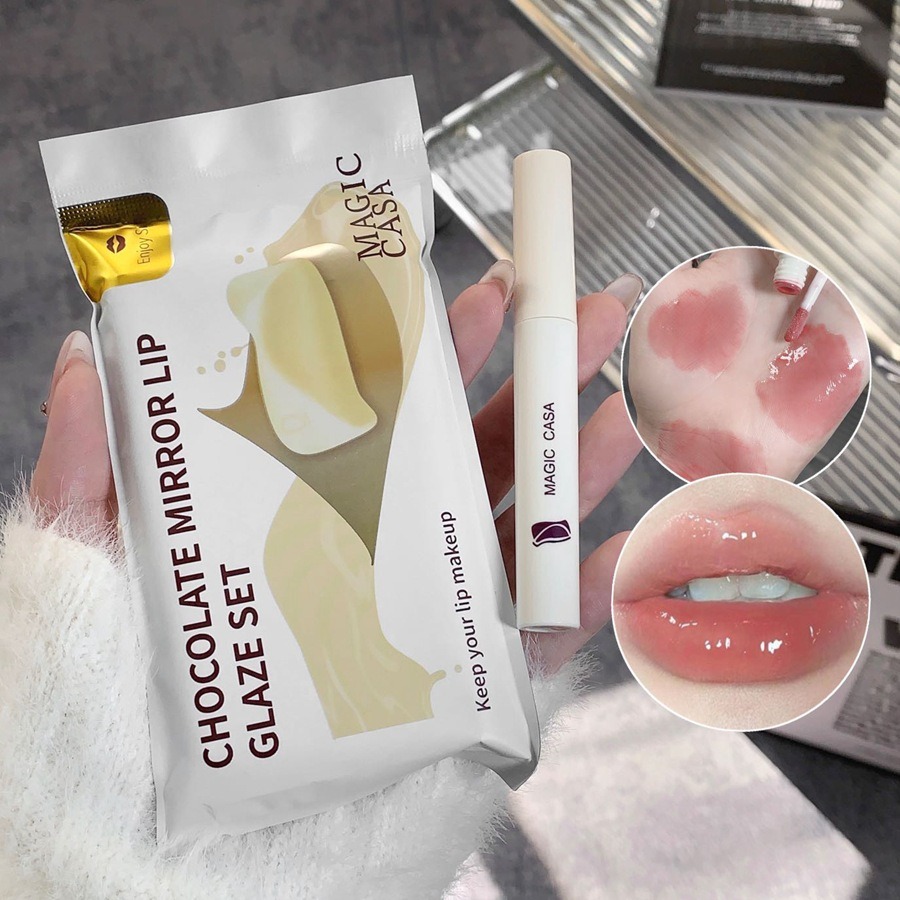 蜜芙美妝 白巧克鏡面唇釉 水光唇釉 果汁唇釉 水光鏡面 學生唇蜜 唇彩 唇釉 唇膏 水光口紅 可愛口紅-細節圖4