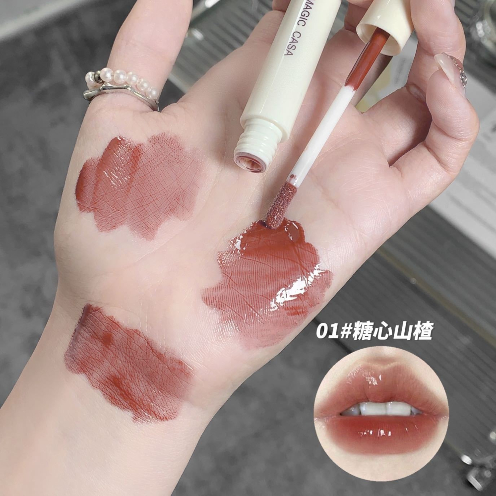 蜜芙美妝 白巧克鏡面唇釉 水光唇釉 果汁唇釉 水光鏡面 學生唇蜜 唇彩 唇釉 唇膏 水光口紅 可愛口紅-細節圖6