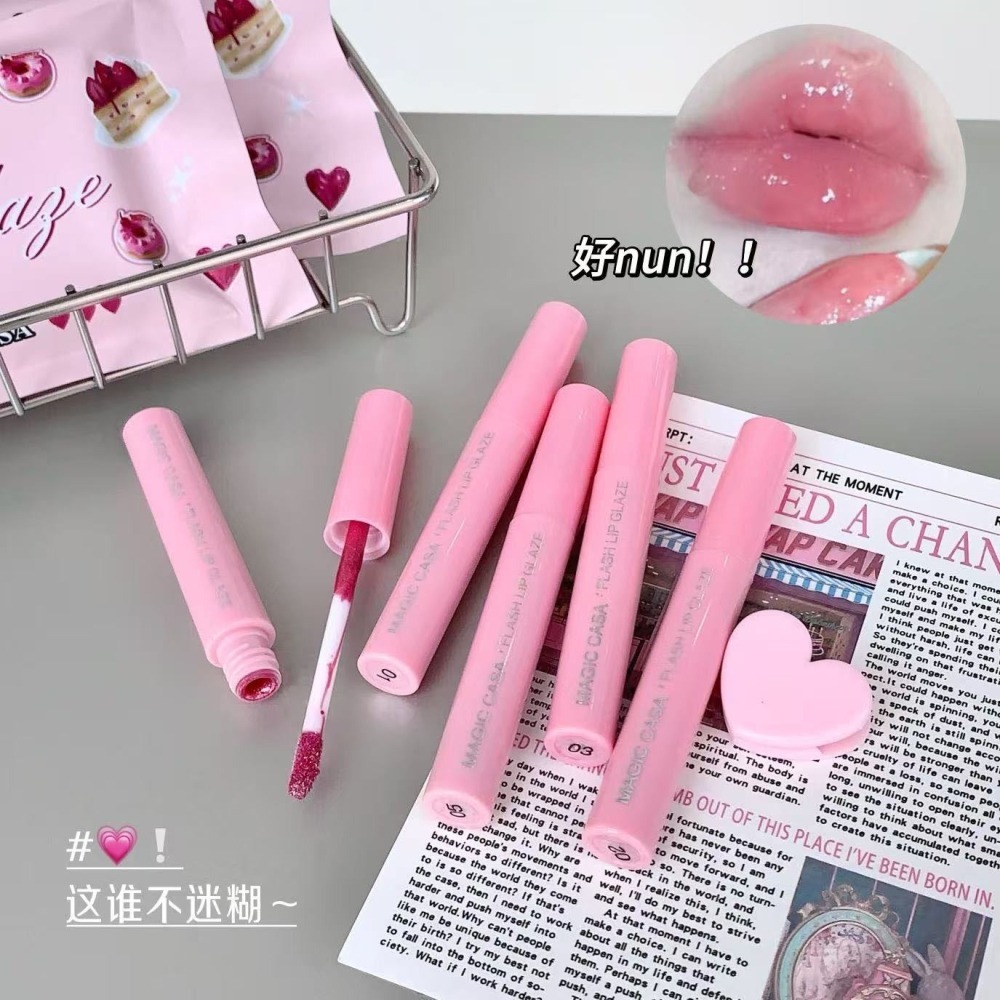 蜜芙美妝 人魚姬唇釉 鏡面水光唇釉 爆閃嘟嘟唇釉 閃亮水光唇蜜 玻璃唇釉 唇膏 水光口紅 人魚姬口紅-細節圖4