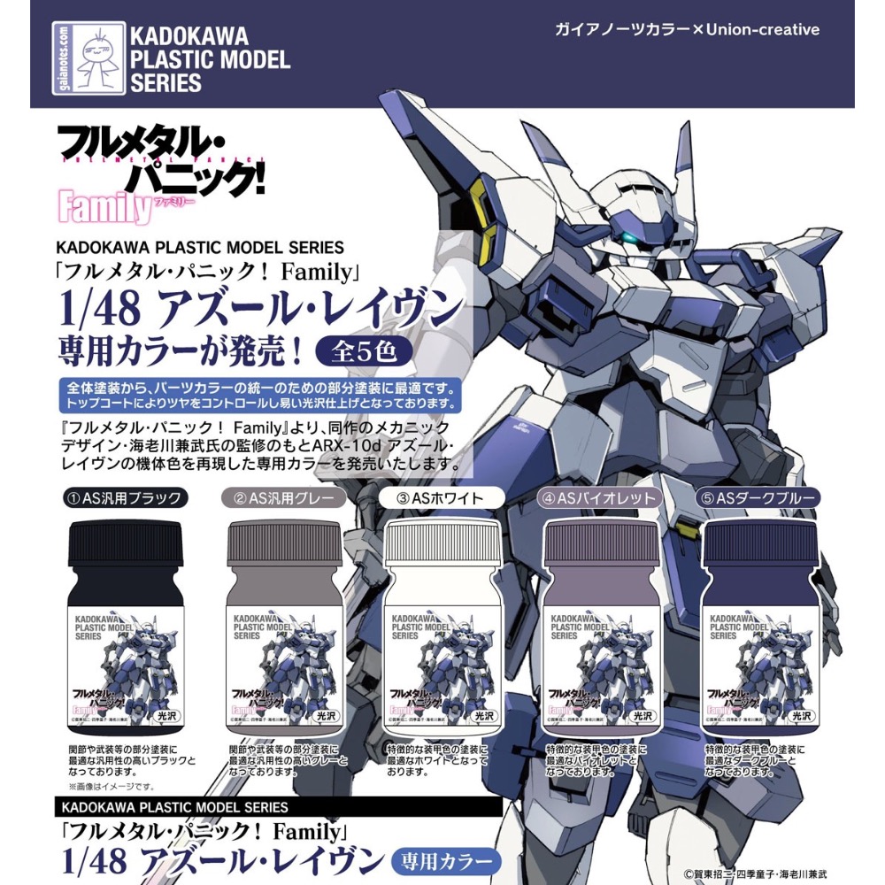 KADOKAWA PLASTIC MODEL SERIES　驚爆危機 Family專用色系列