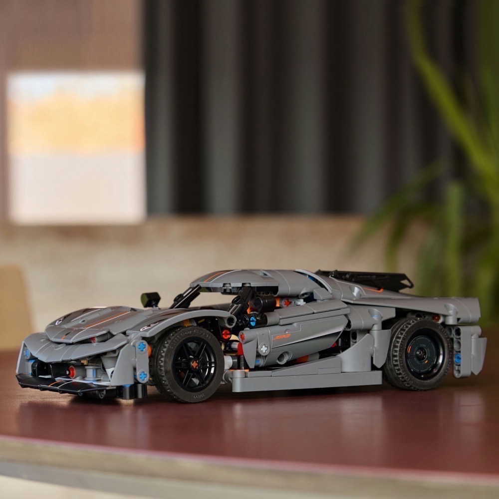 《屁桃柑仔店》現貨LEGO 42173 Koenigsegg Jesko 灰色極致超跑-Technic系列-細節圖2