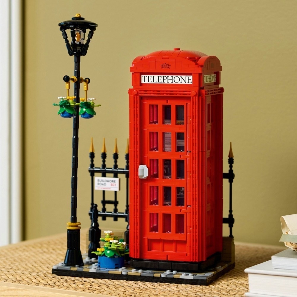 《屁桃柑仔店》現貨LEGO 21347 倫敦紅色電話亭-IDEAS系列-細節圖3