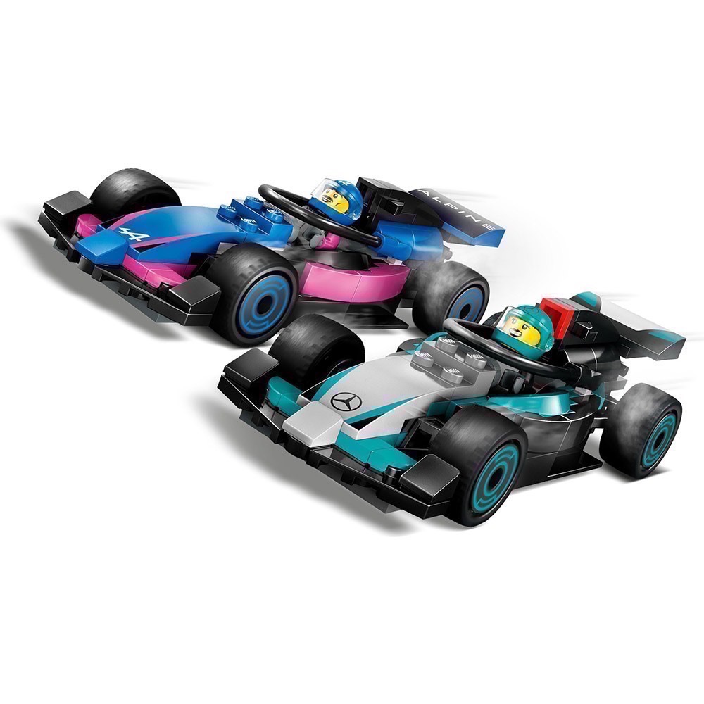 《屁桃柑仔店》現貨LEGO 60444  F1 車庫和 Mercedes-AMG 與 Alpine-細節圖4