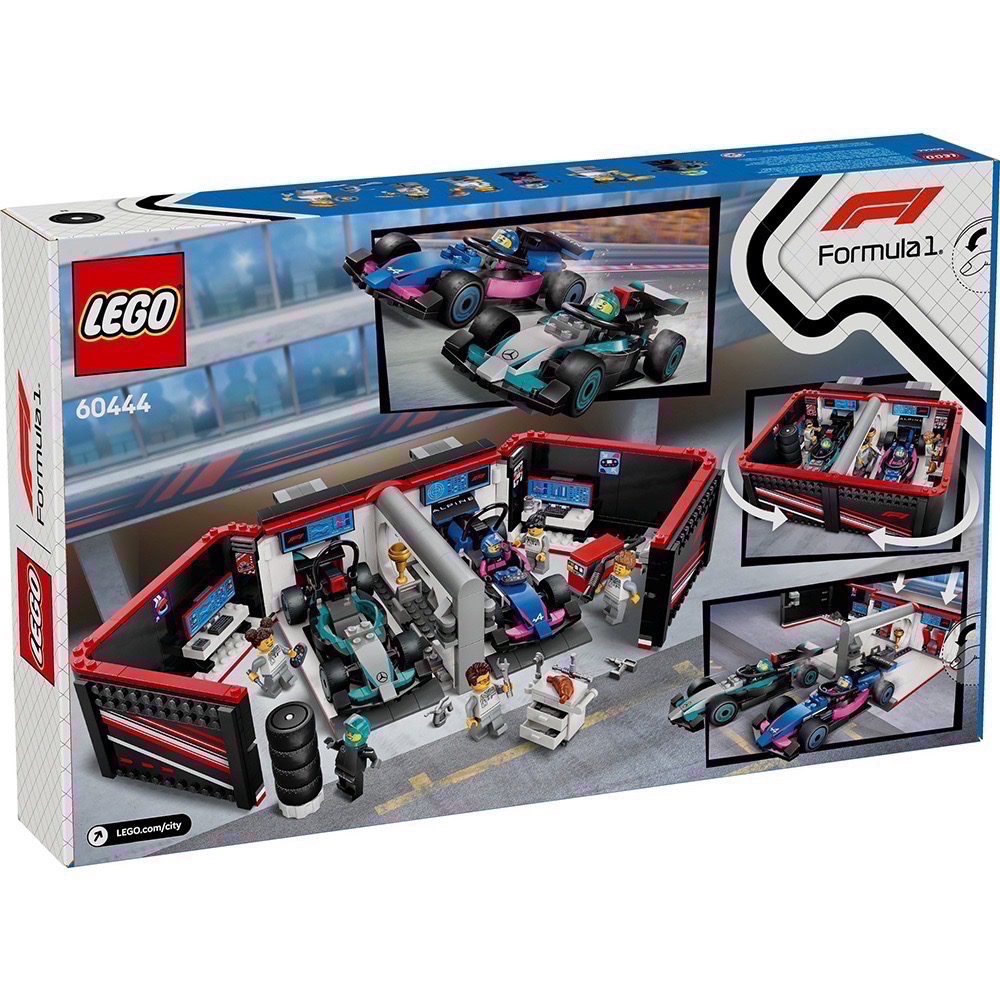《屁桃柑仔店》現貨LEGO 60444  F1 車庫和 Mercedes-AMG 與 Alpine-細節圖6