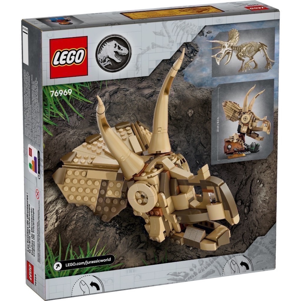 《屁桃柑仔店》現貨LEGO 76969  恐龍化石：三角龍頭骨-細節圖2