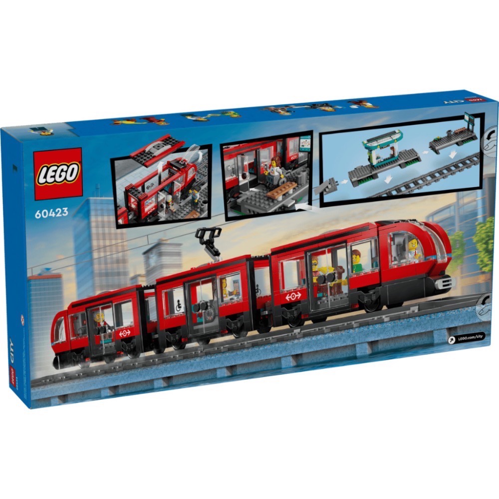 《屁桃柑仔店》現貨LEGO 60423 市區路面電車和車站-CITY 系列-細節圖2