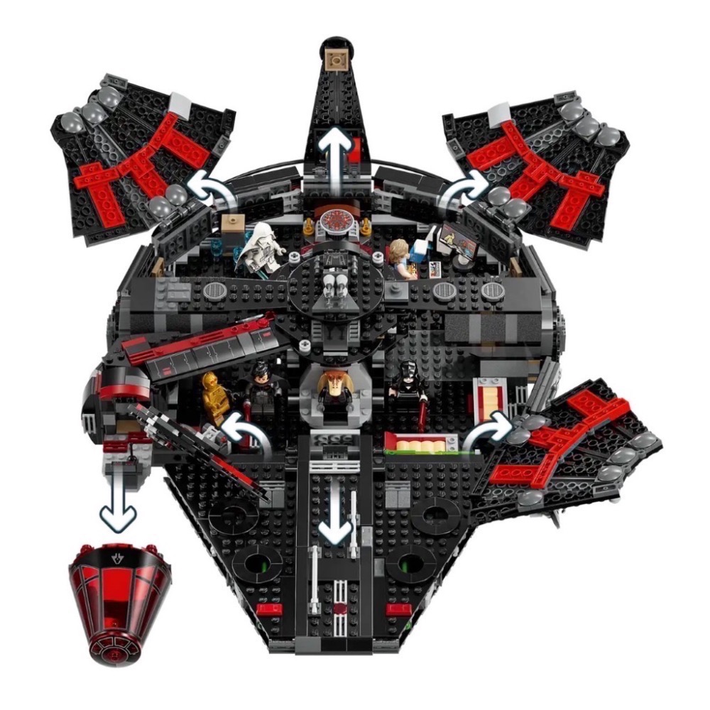 《屁桃柑仔店》現貨LEGO 75389 黑暗版千年鷹-星際大戰系列-細節圖5