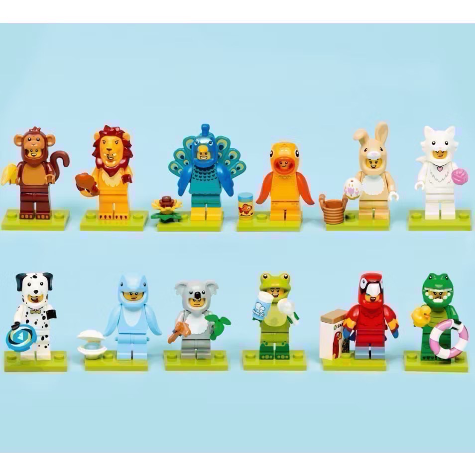《屁桃柑仔店》現貨LEGO 71051 第28代人偶包 動物主題（一套12隻不重複，一箱3套、確認掃描無拆盒）-規格圖3