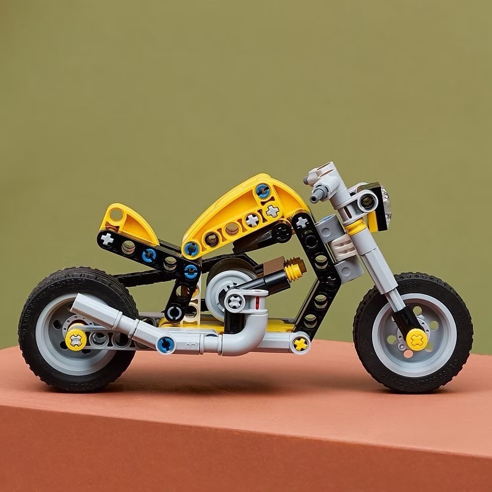 《屁桃柑仔店》現貨LEGO 42225 黃色摩托車-細節圖6