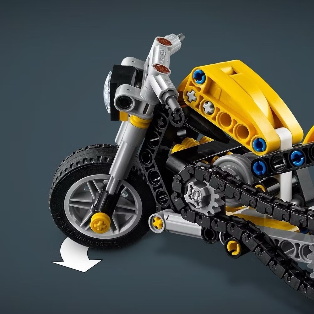 《屁桃柑仔店》現貨LEGO 42225 黃色摩托車-細節圖4