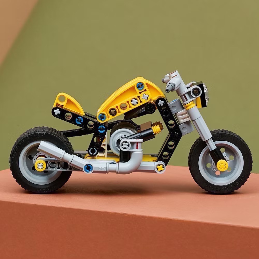 《屁桃柑仔店》現貨LEGO 42225 黃色摩托車-細節圖3