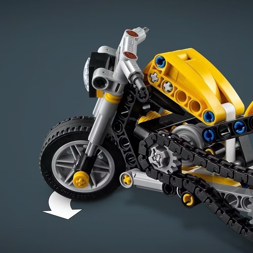 《屁桃柑仔店》現貨LEGO 42225 黃色摩托車-細節圖4