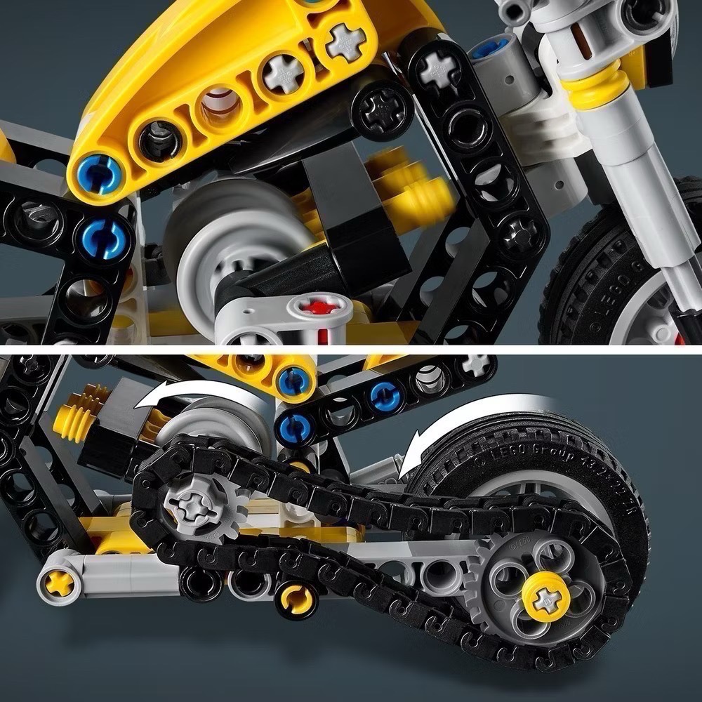 《屁桃柑仔店》現貨LEGO 42225 黃色摩托車-細節圖5