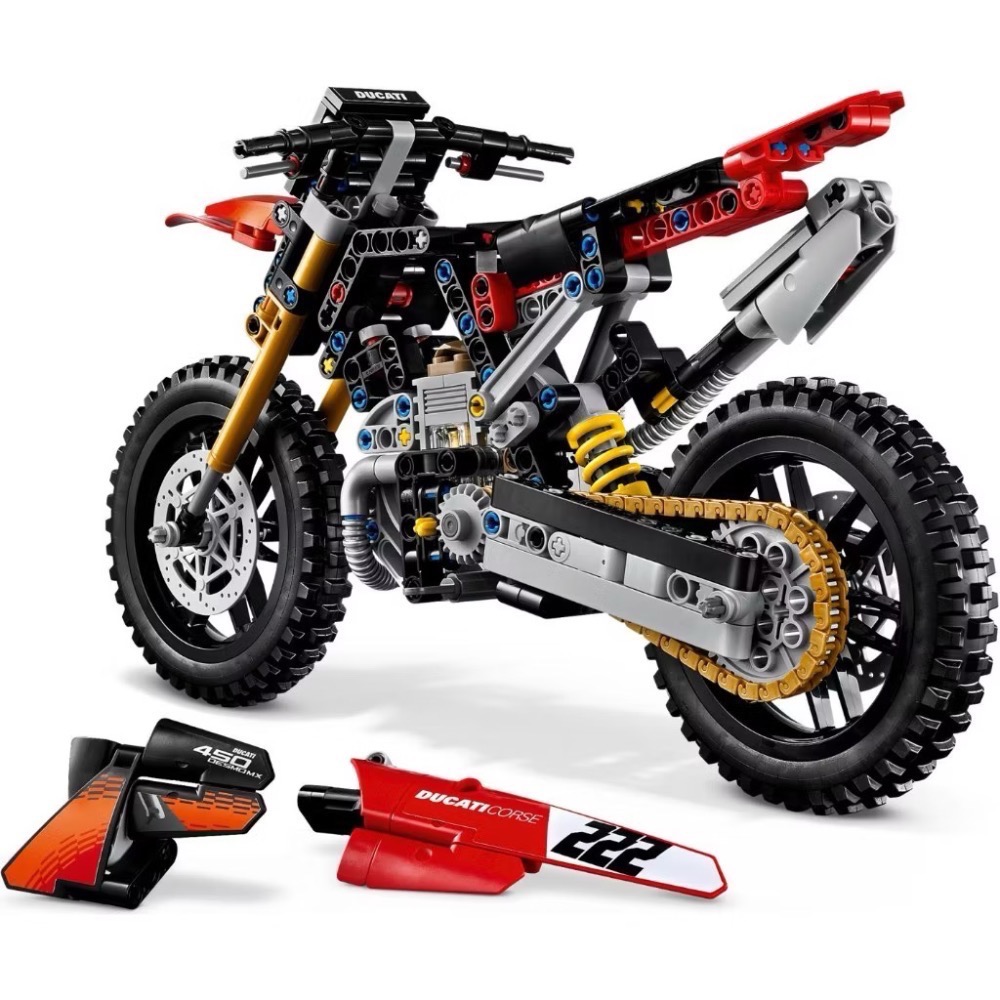《屁桃柑仔店》現貨LEGO 42238 杜卡迪 Ducati Desmo450 MX Factory-科技系列-細節圖4