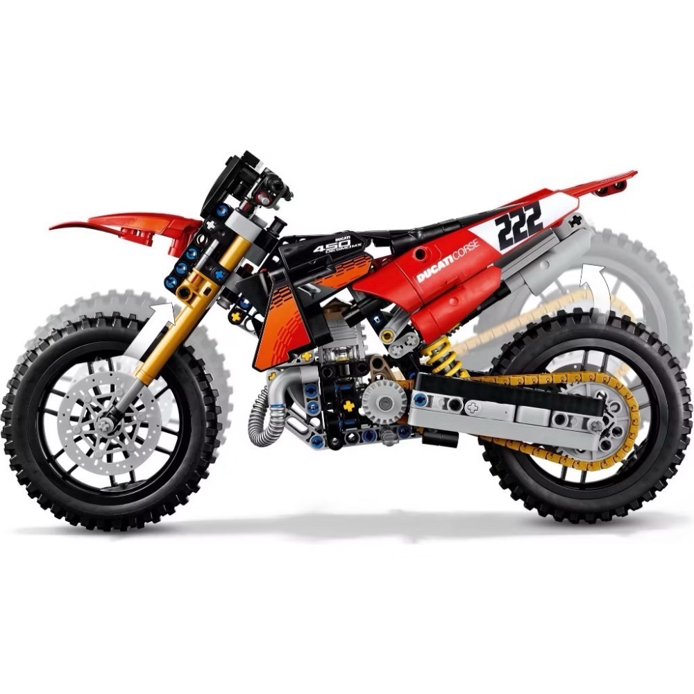 《屁桃柑仔店》現貨LEGO 42238 杜卡迪 Ducati Desmo450 MX Factory-科技系列-細節圖6
